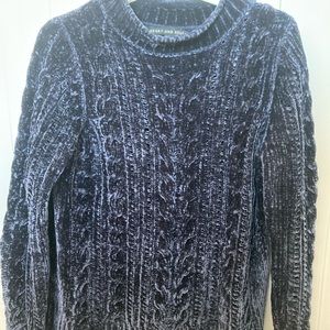 Navy chenille sweater